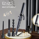 Enzo kit 4 in 1 curling wand interchangeable hair curler en-9110