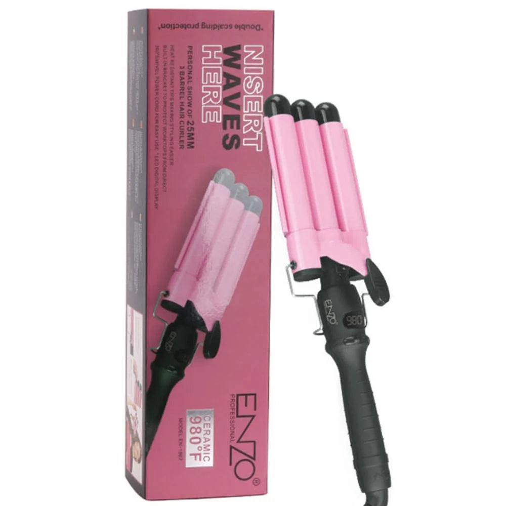 ENZO Professional Salon Wavy Hair Styler Tourmaline Hair Crimping Iron JOD 24