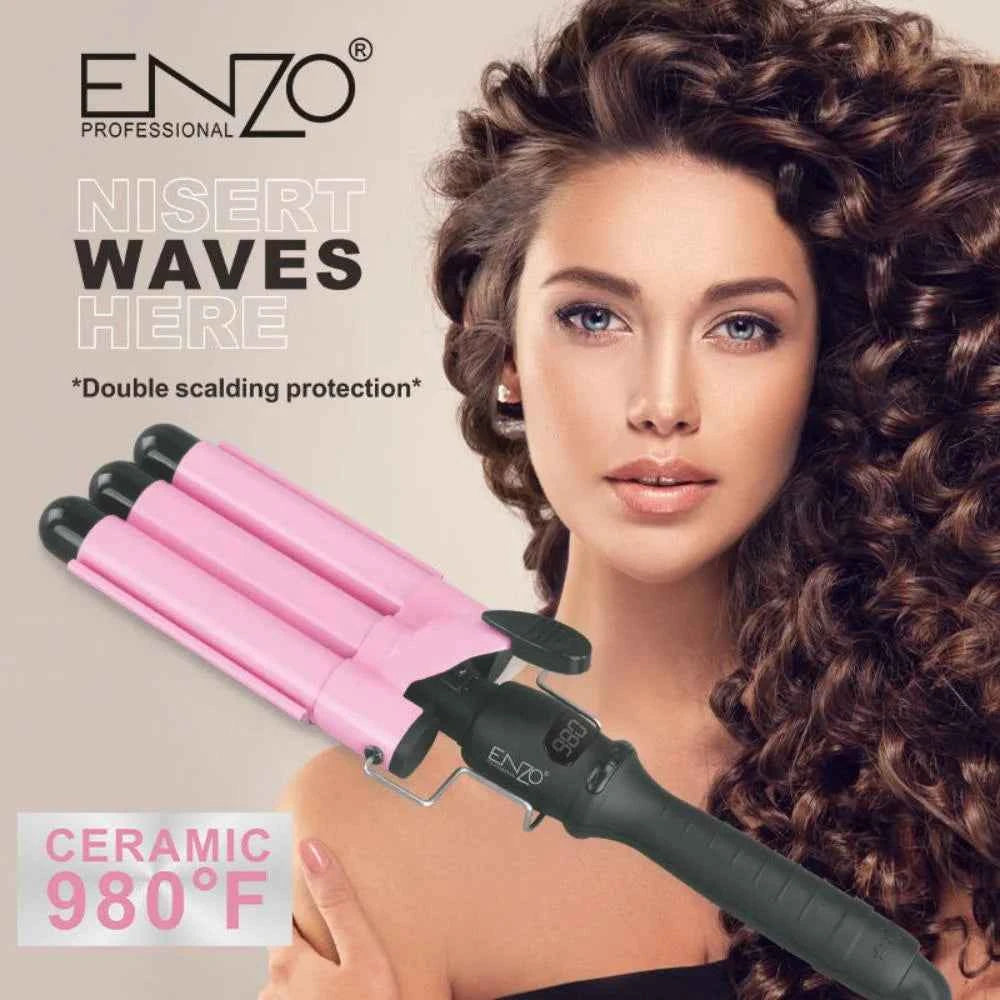 Enzo professional salon wavy hair styler tourmaline hair crimping iron