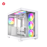 Fantech CG85 LUMINA MID Tower Gaming Case - White