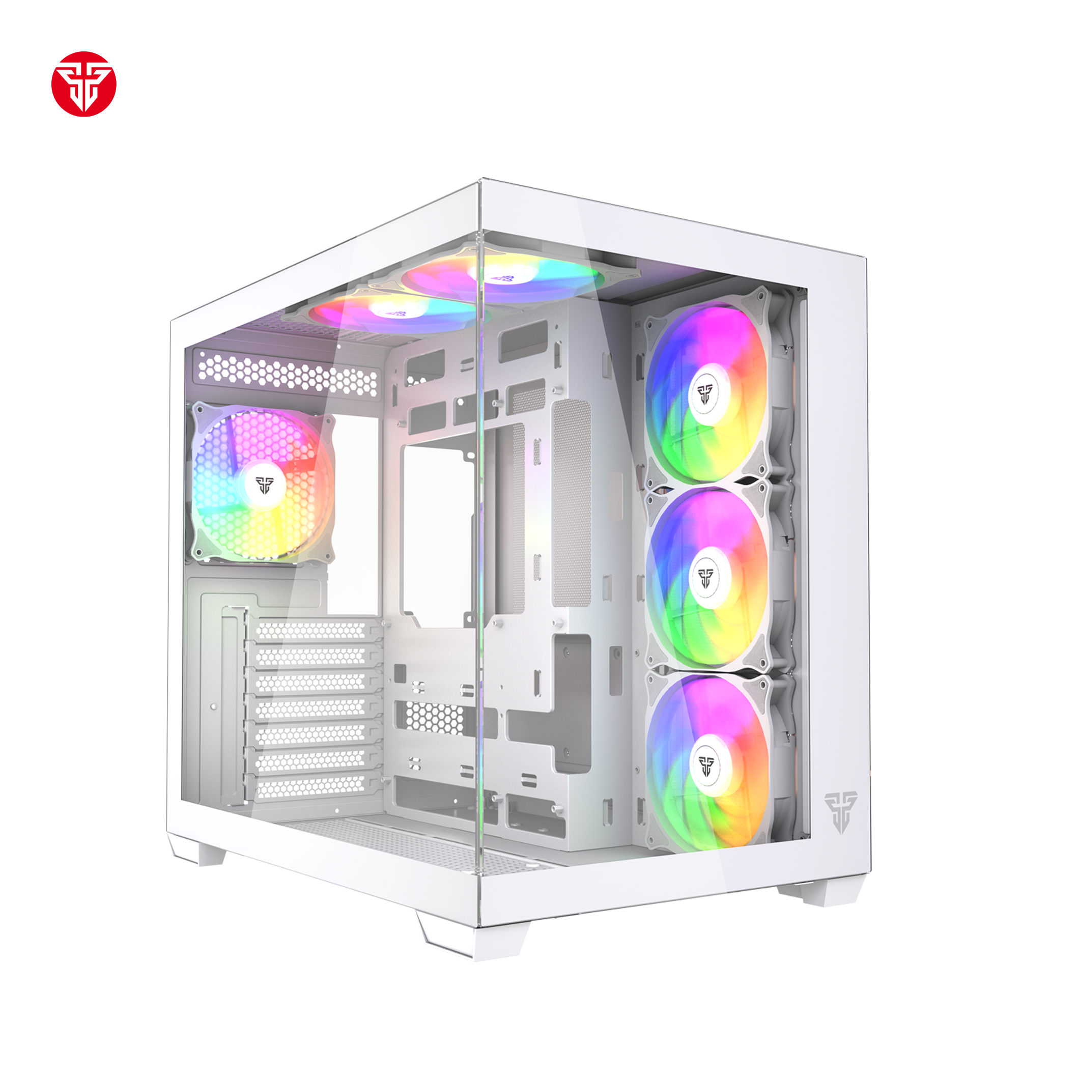 Fantech CG85 LUMINA MID Tower Gaming Case - White - Fun Touch Jordan
