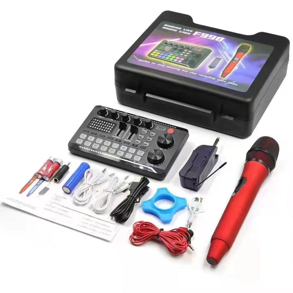 Facmogu F998 Live Sound Card Audio Mixer Audio