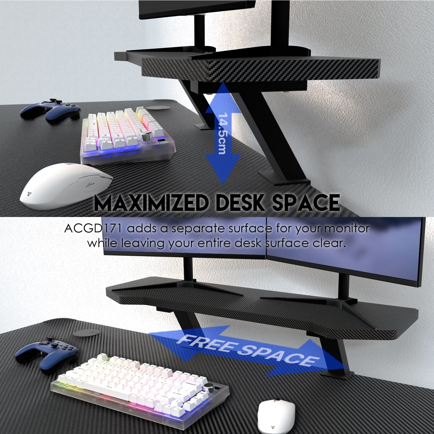 Fantech ACGD171 Monitor Stand Premium Material and Maximized Desk Space Tower