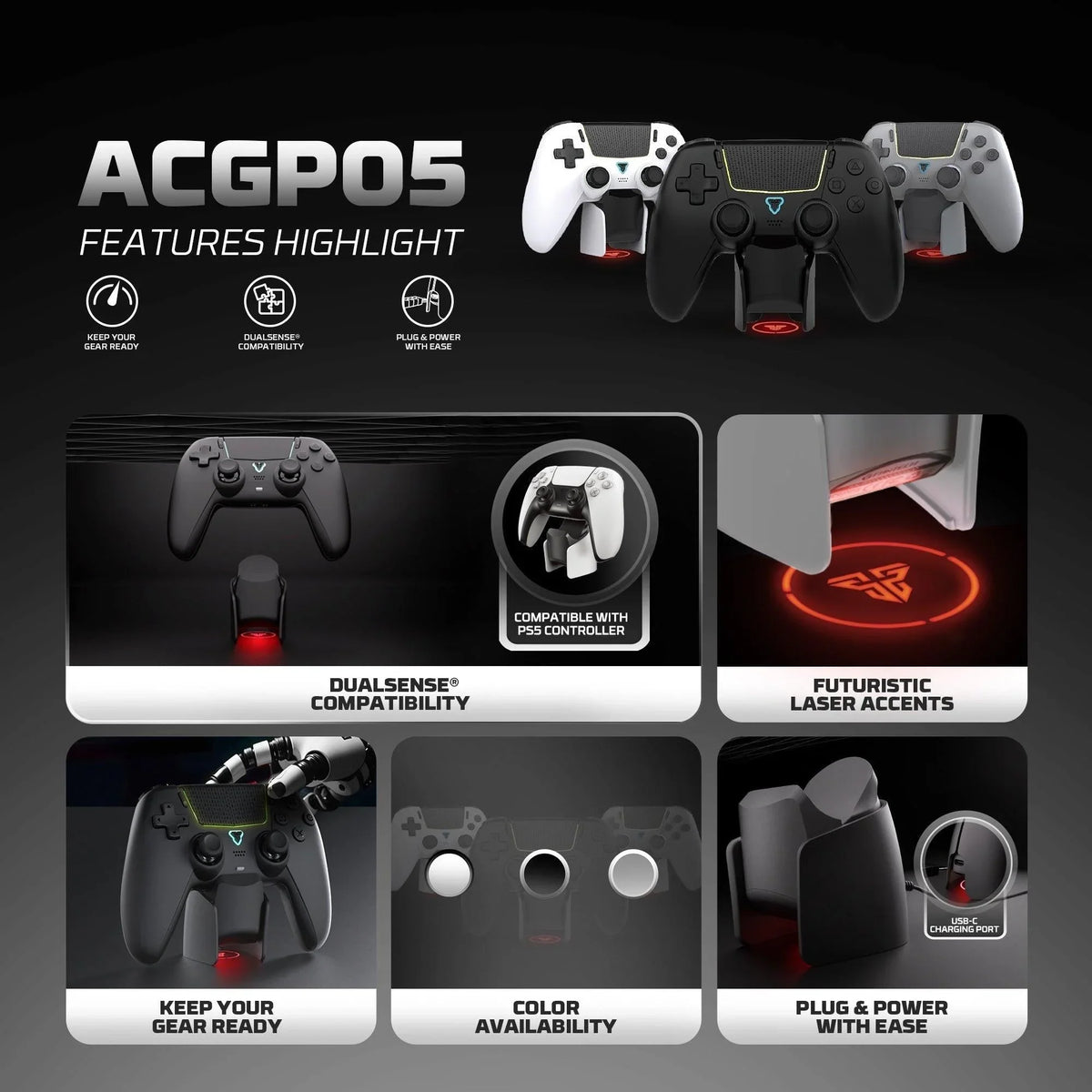 Fantech acgp05 charging dock for wgp15 - console | controller