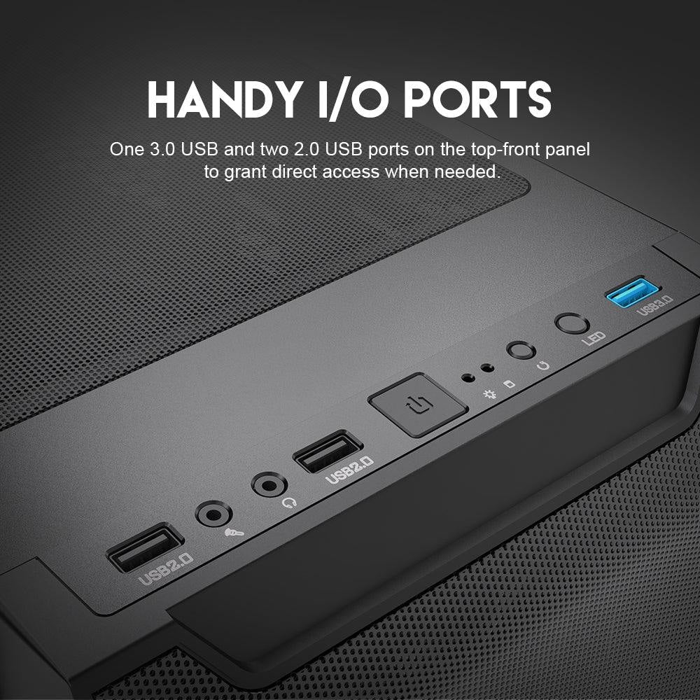 FANTECH AERO CG80 RGB MIDDLE TOWER CASE Tower Case & Monitor