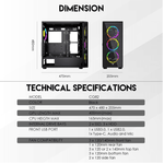 Fantech AERO XL CG81 Full Tower Case with 4 Free RGB Fan FANTECH 25