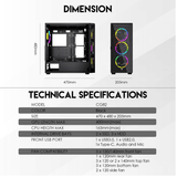 Fantech AERO XL CG81 Full Tower Case with 4 Free RGB Fan FANTECH 25