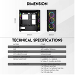 Fantech aero xl cg81 full tower case with 4 free rgb fan JOD 55