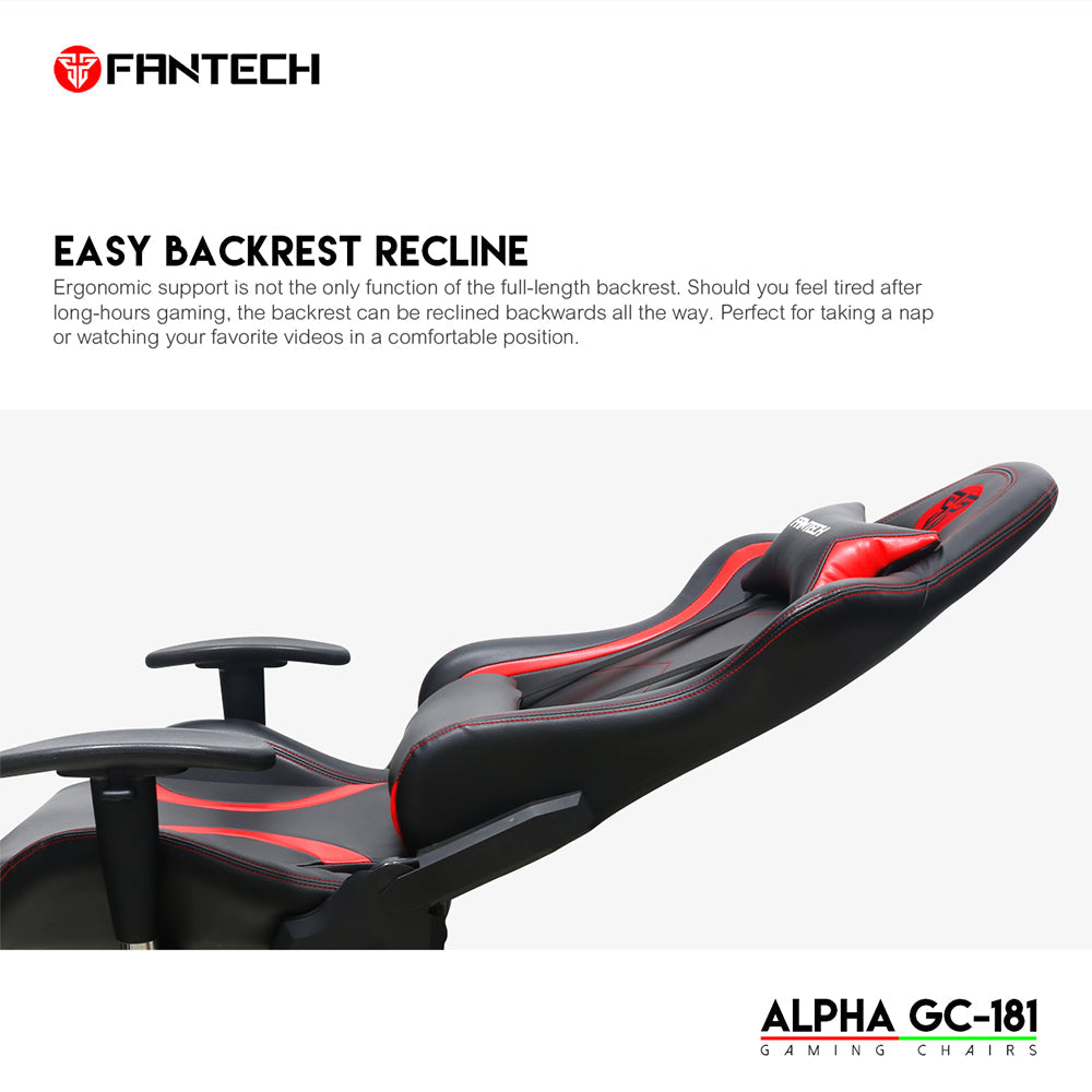 FANTECH ALPHA GC 181 GAMING CHAIR | Red Desk & Chair