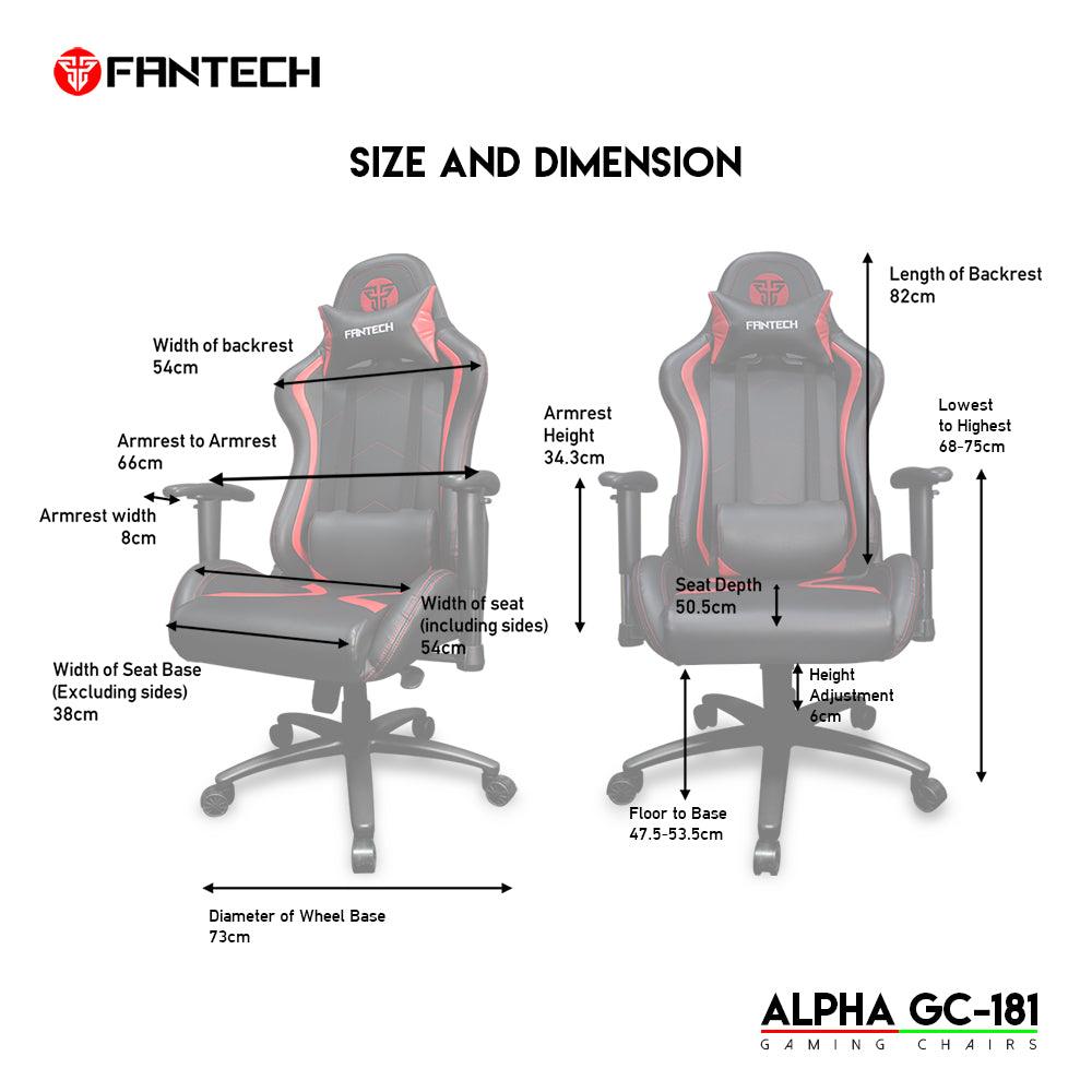 Fantech alpha gc-181 gaming chair | red JOD 130