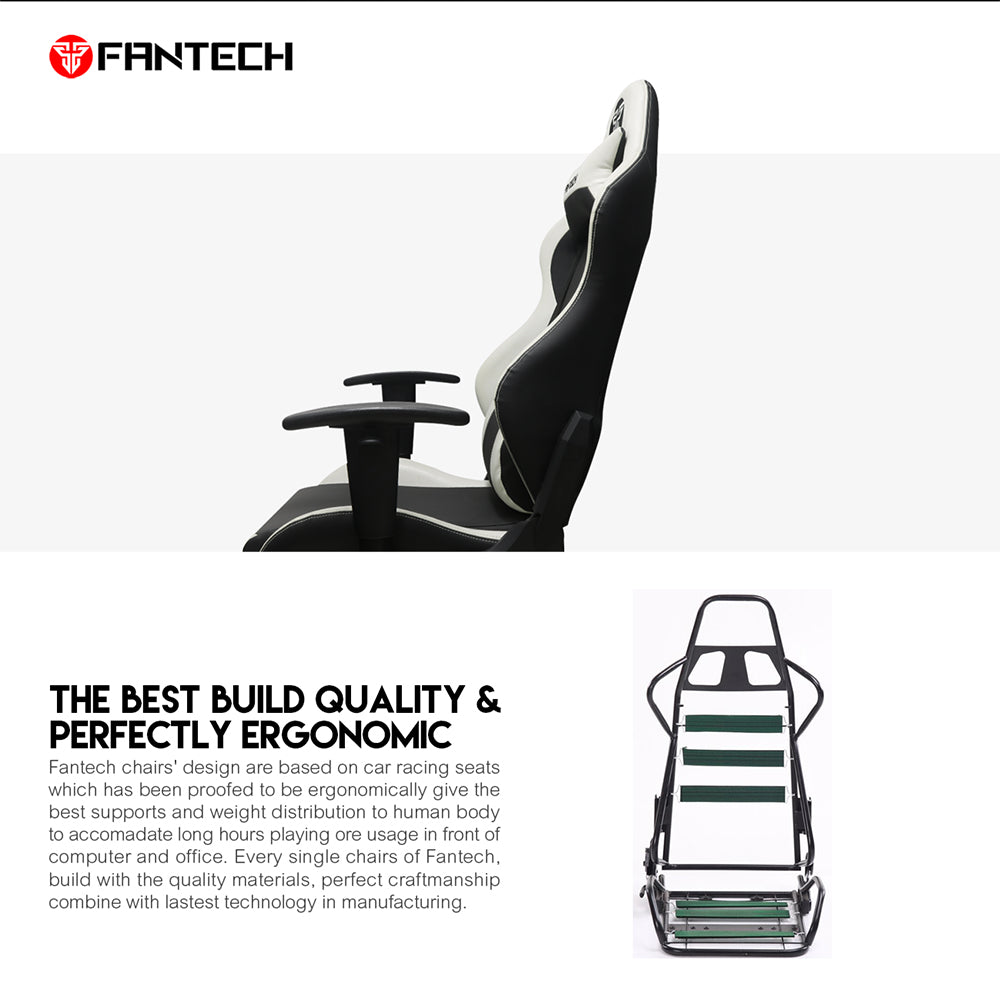FANTECH ALPHA GC 182 GAMING CHAIR | White Desk & Chair