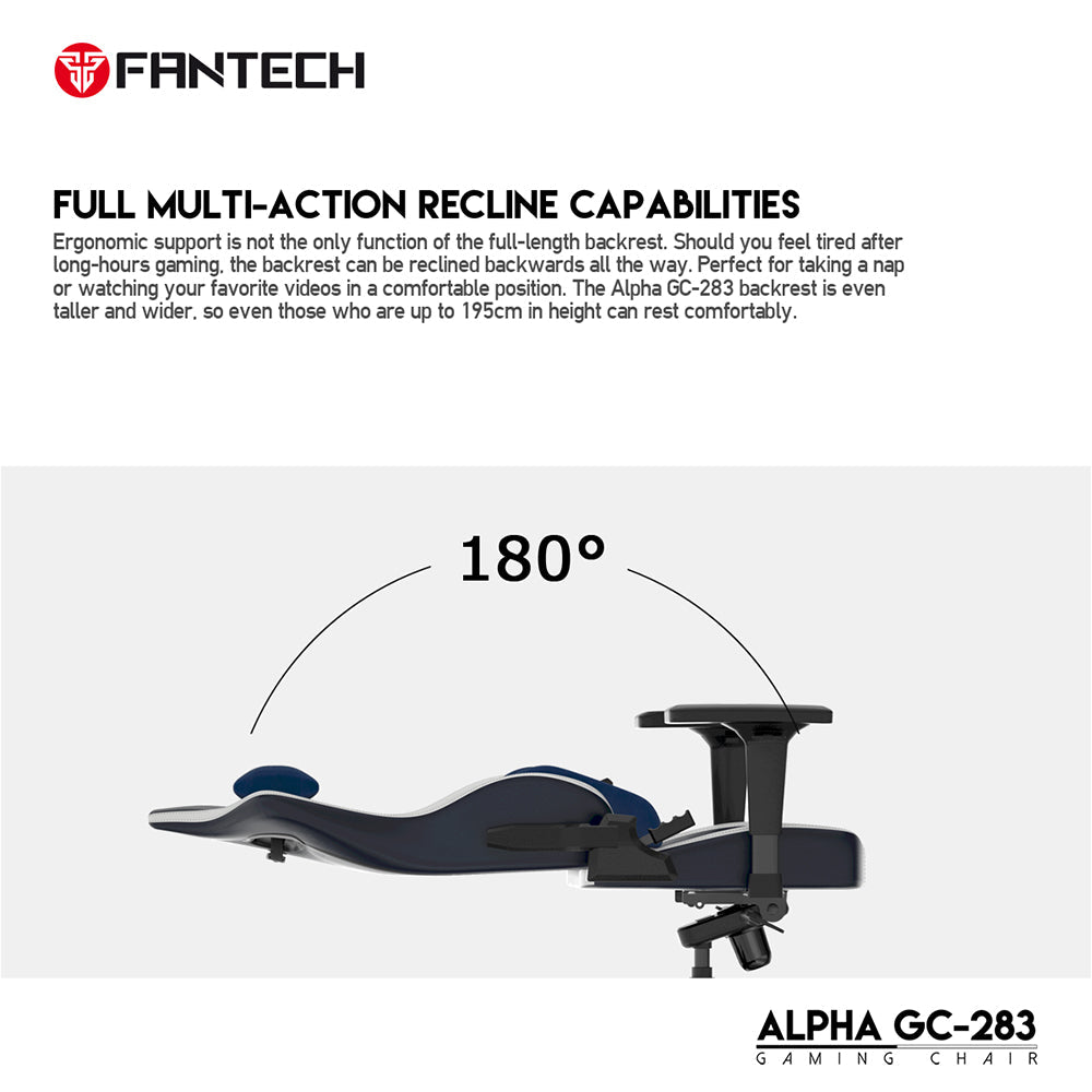 FANTECH ALPHA GC 283 GAMING CHAIR | Black Desk & Chair