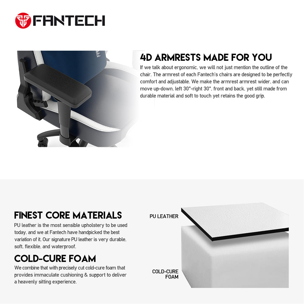 FANTECH ALPHA GC 283 GAMING CHAIR | Black Desk & Chair