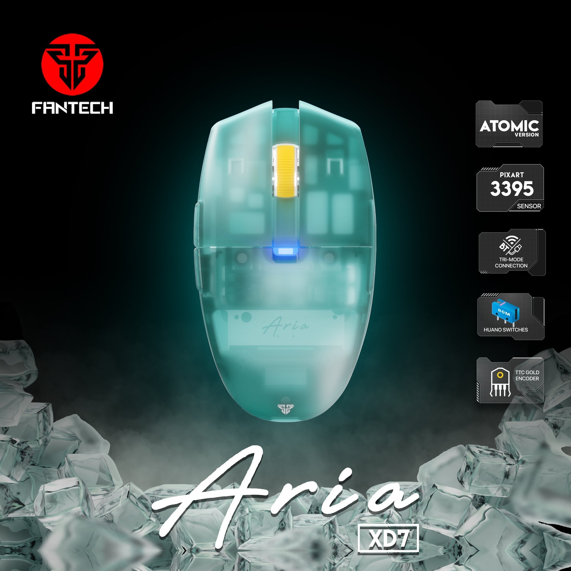 Fantech ARIA XD7 HUANO Super Lightweight Gaming Mouse With Mousepad