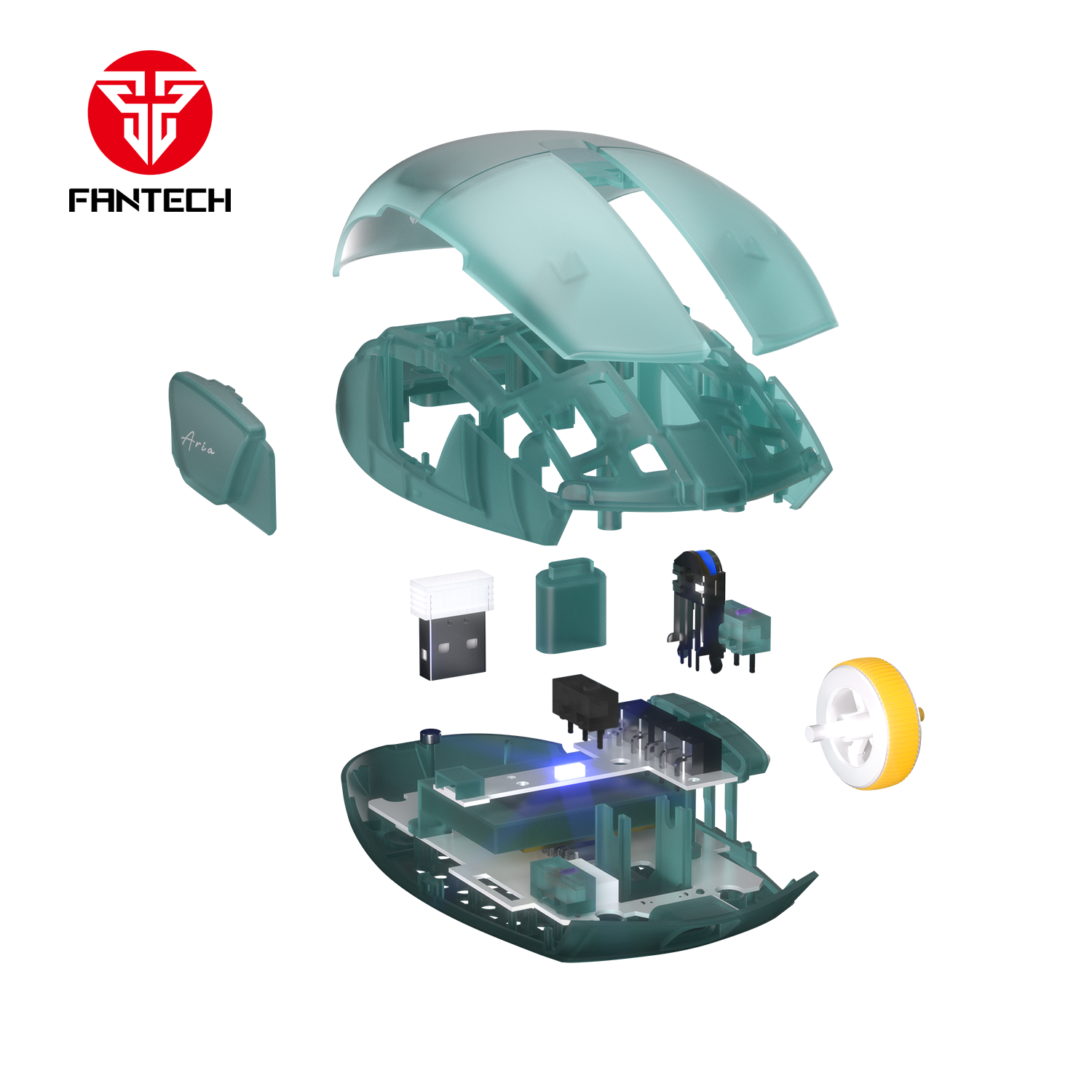 Fantech ARIA XD7 HUANO VERSION Super Lightweight Gaming Mouse +Mousepad MP353