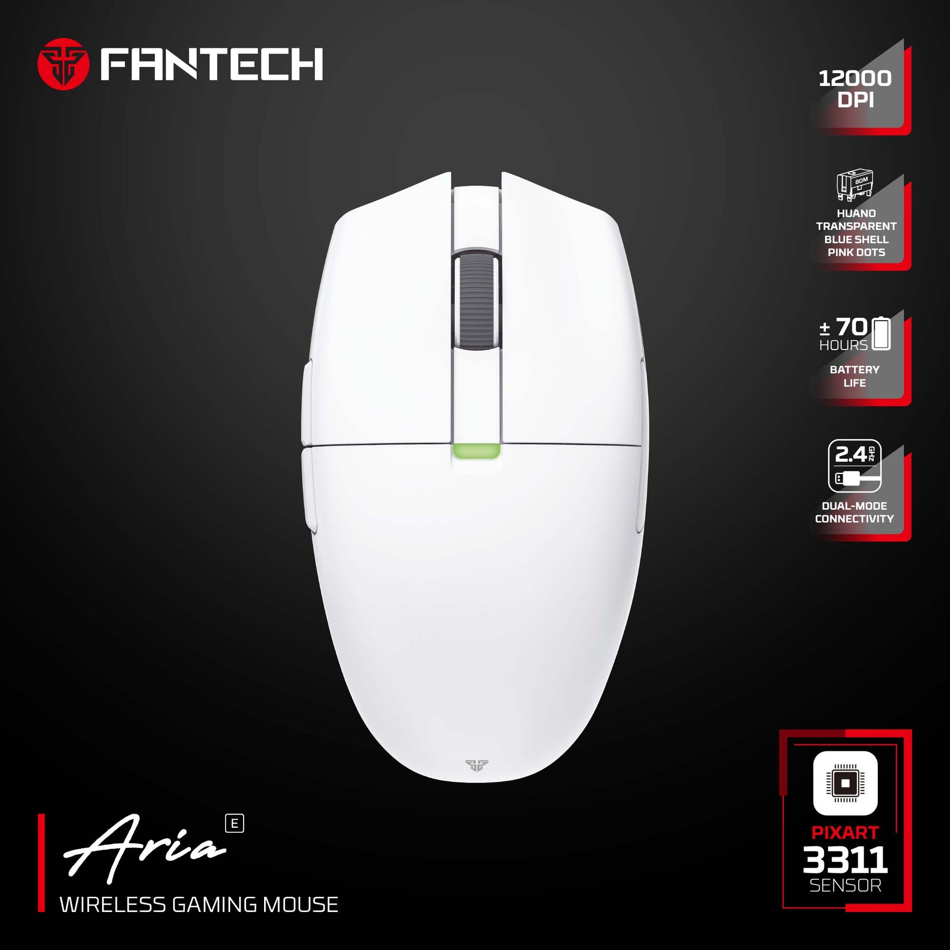 FANTECH ARIA XD7E WIRELESS GAMING MOUSE BLACK Mouse