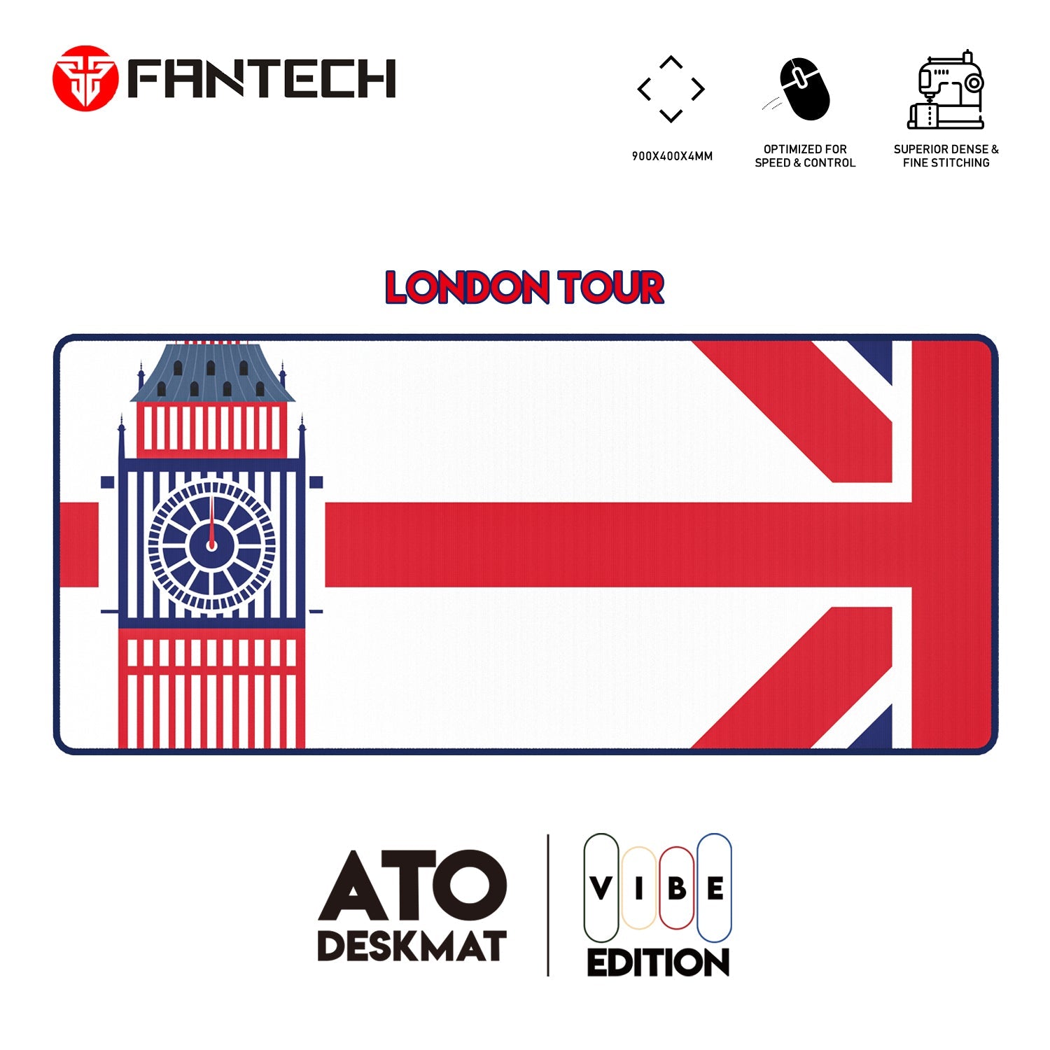 Fantech ATO MP905 Desk Mat VIBE EDTION London Tour Mousepad