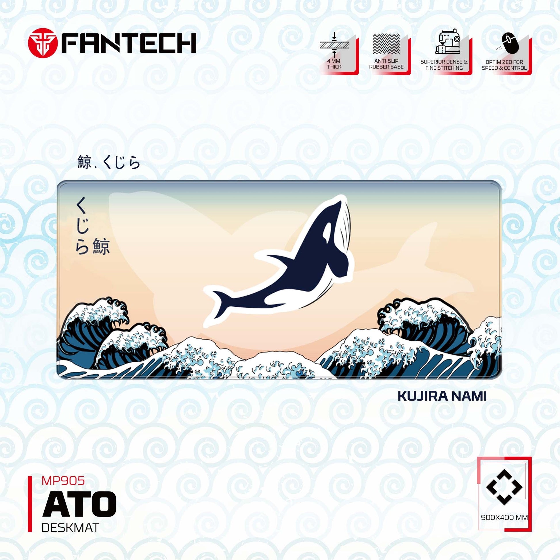 Fantech ATO MP905 Mousepad KUJIRA NAMI (Beige) Mousepad
