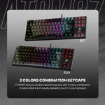 Fantech atom tkl mk876v2 double injection keycaps mechanical keyboard - Fun Touch