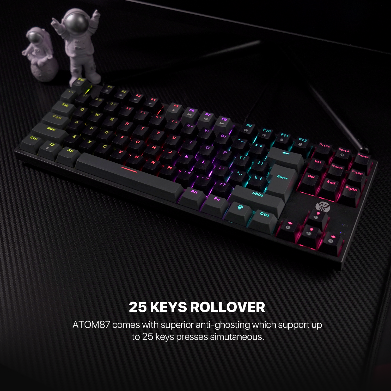 Fantech ATOM TKL MK876v2 Double Injection Keycaps Mechanical Keyboard Keyboard