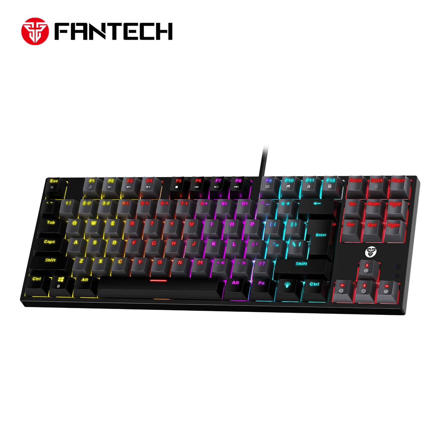 Fantech atom tkl mk876v2 double injection keycaps mechanical keyboard - Fun Touch