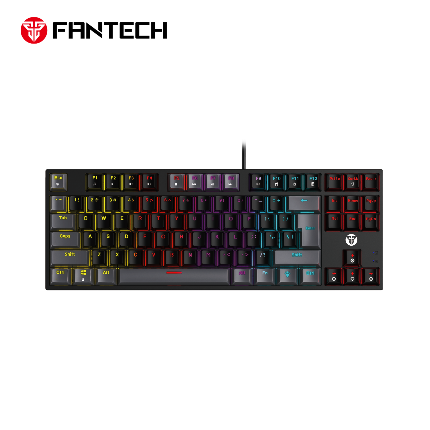 Fantech atom tkl mk876v2 double injection keycaps mechanical keyboard - Fun Touch