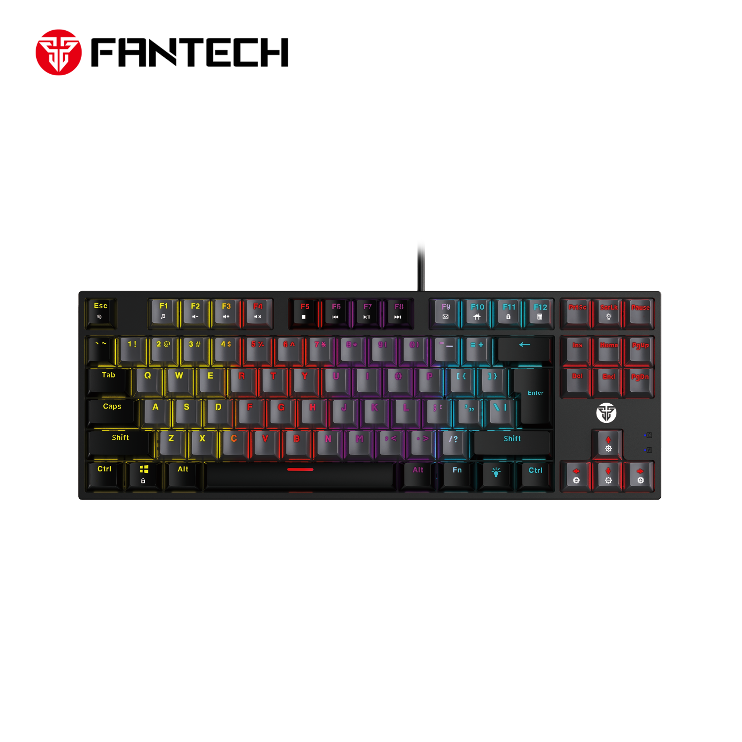 Fantech atom tkl mk876v2 double injection keycaps mechanical keyboard - Fun Touch