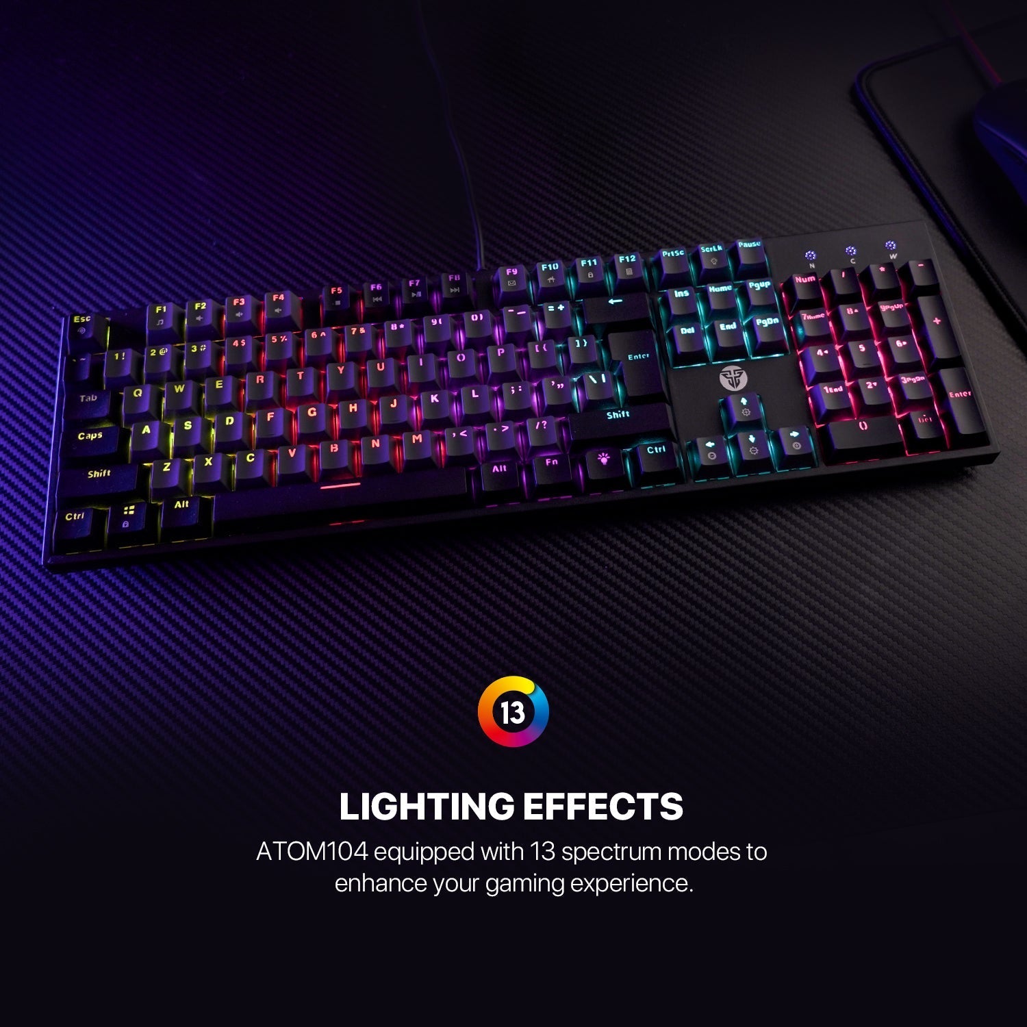 Fantech ATOM TKL MK886v2 104Keycaps Keycaps Mechanical Keyboard Keyboard