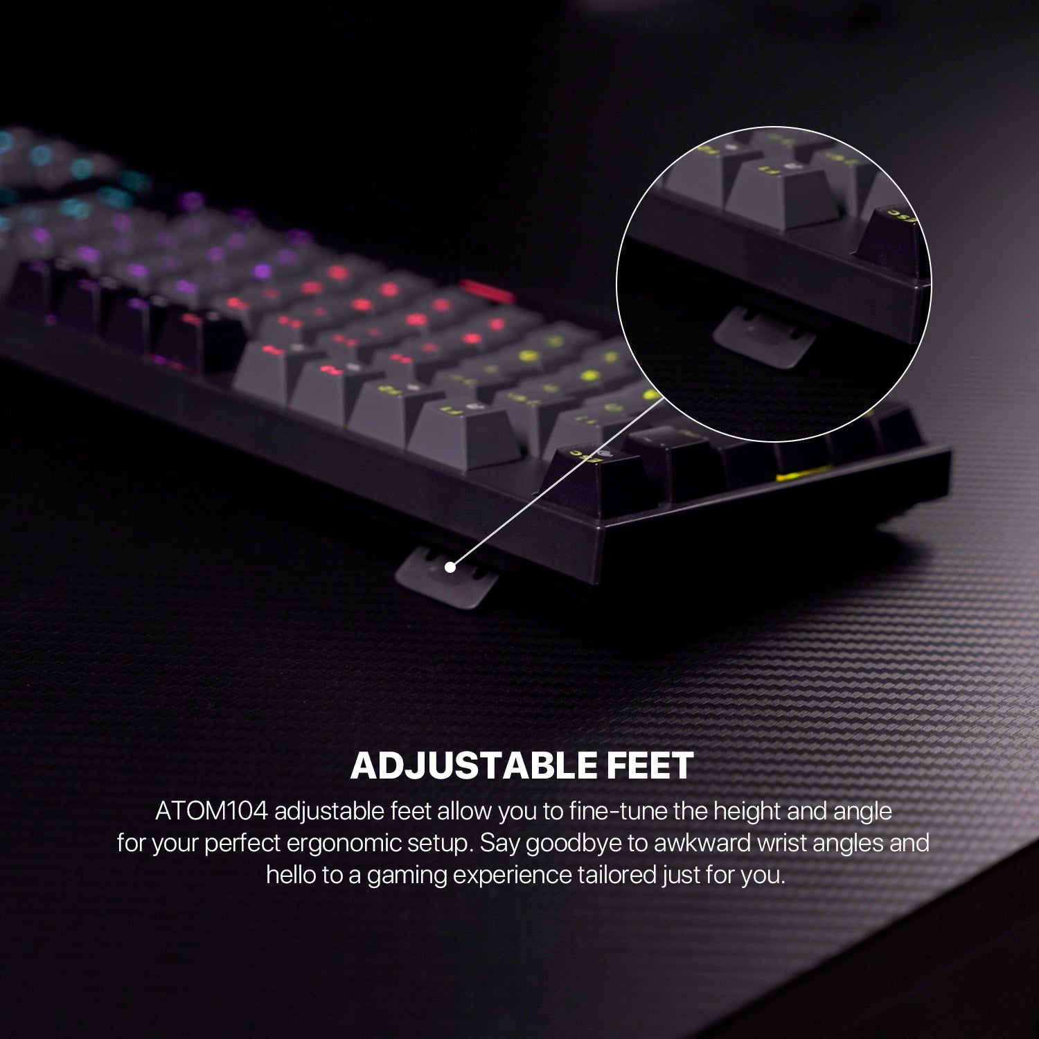 Fantech ATOM TKL MK886v2 104Keycaps Keycaps Mechanical Keyboard Keyboard