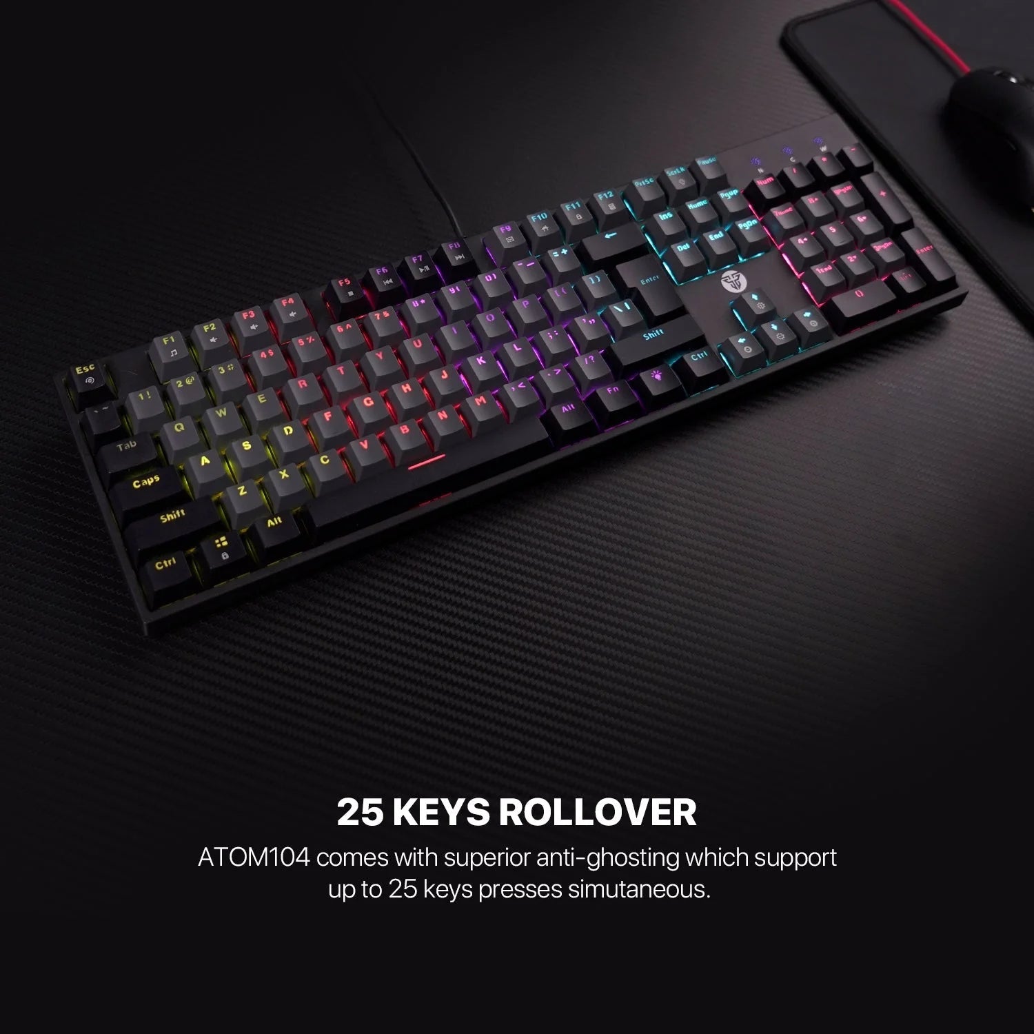 Fantech atom tkl mk886v2 104keycaps keycaps mechanical keyboard
