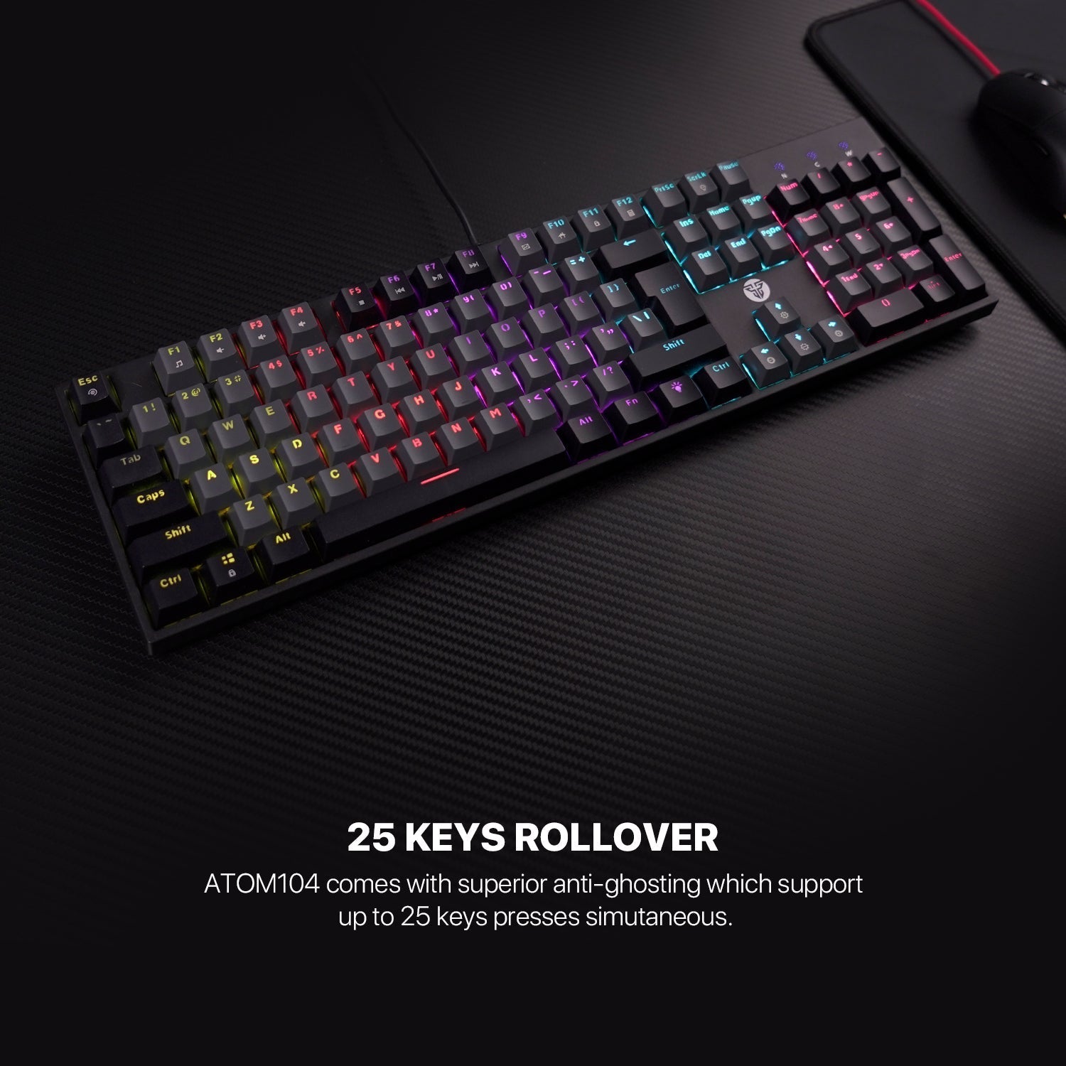 Fantech ATOM TKL MK886v2 104Keycaps Keycaps Mechanical Keyboard Keyboard