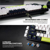 FANTECH ATOM104S MK878S MECHANICAL GAMING KEYBOARD MORI EDITION WHITE Keyboard