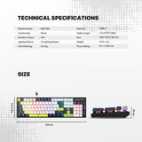 FANTECH ATOM104S MK878S MECHANICAL GAMING KEYBOARD MORI EDITION WHITE Keyboard