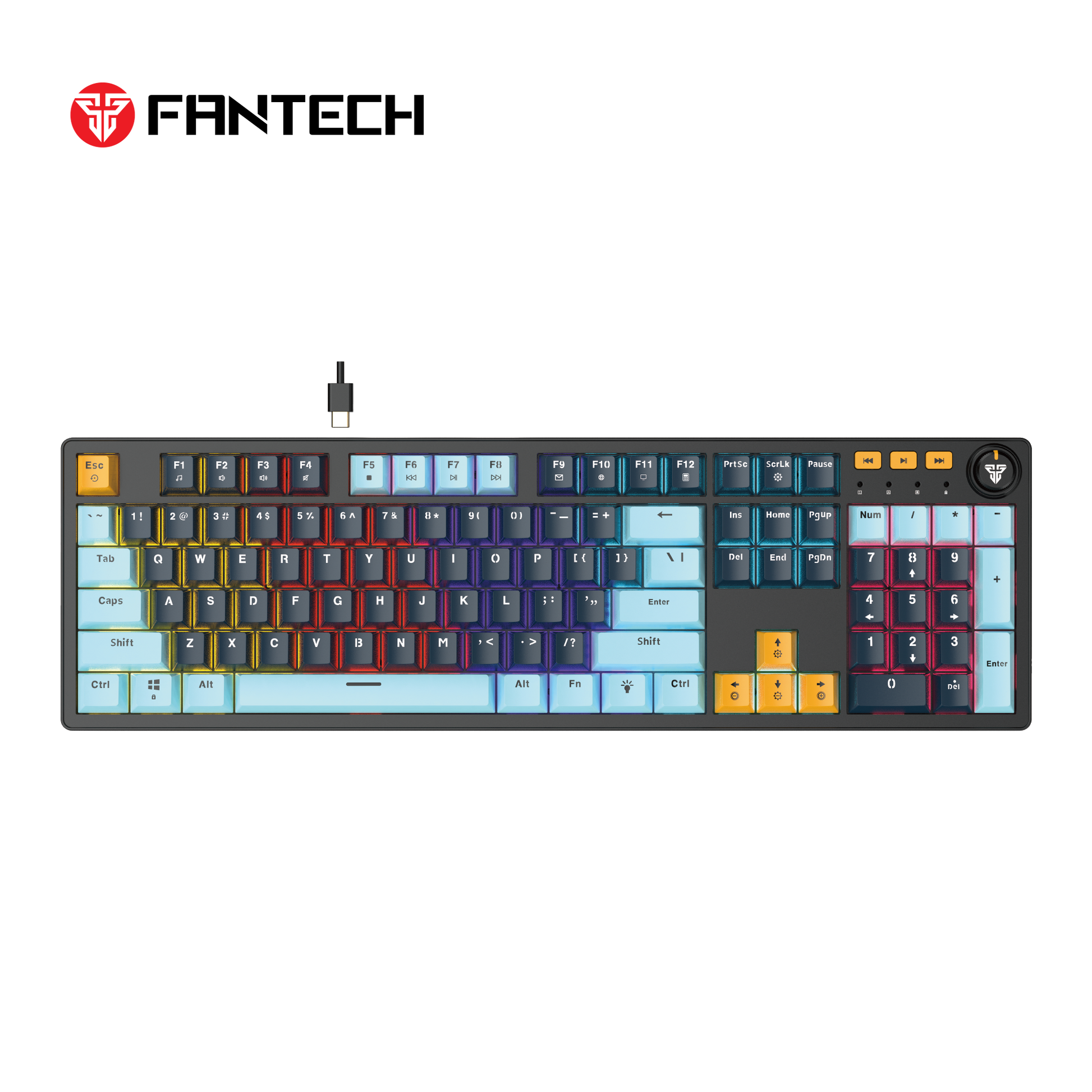 FANTECH ATOM107S MK893S MECHANICAL GAMING KEYBOARD MIZU EDITION NAVY BLUE