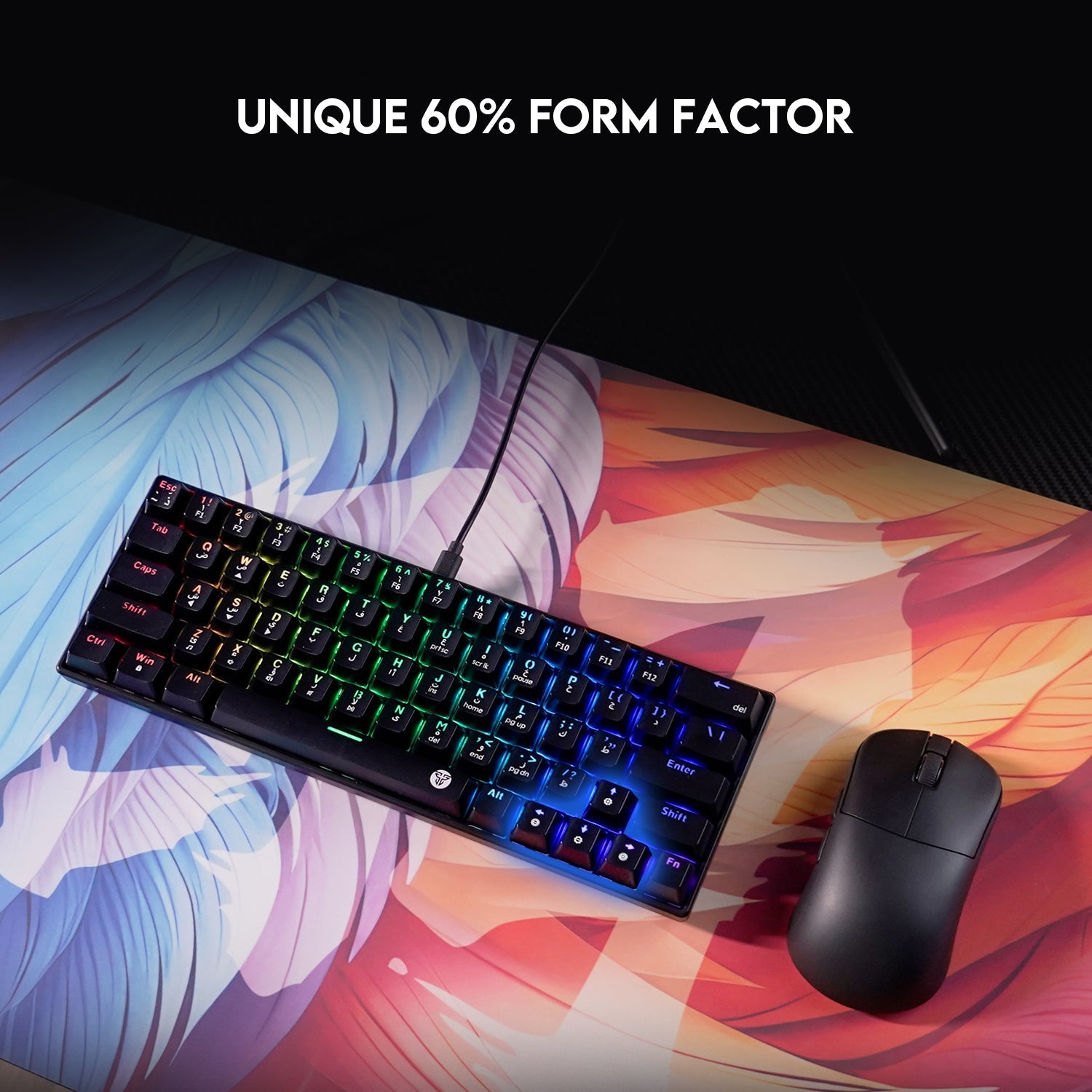 Fantech Atom63 MK859 Mechanical Gaming Keyboard Arabic/English Keyboard