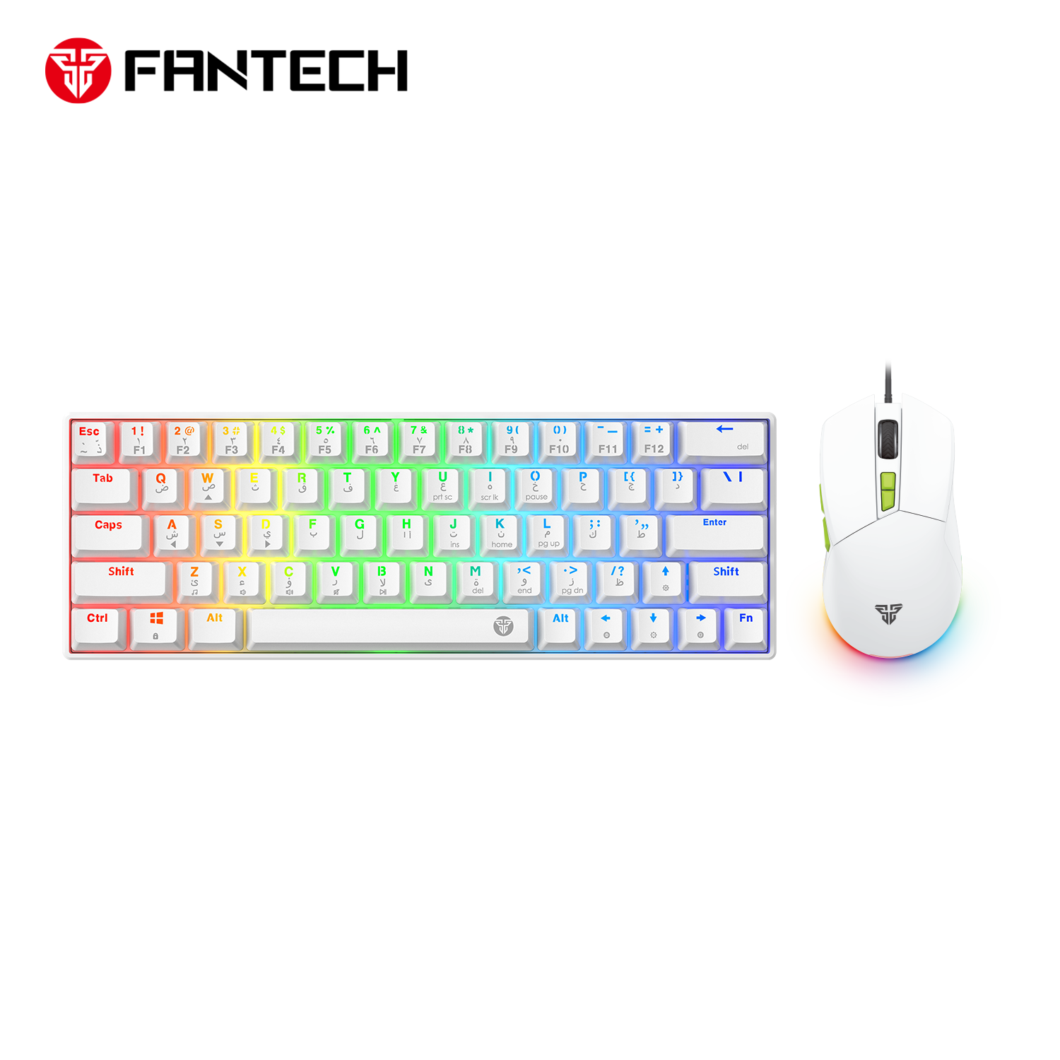 Fantech Atom63 MK859c Mechanical Gaming Keyboard & Mouse Arabic/English Bundle