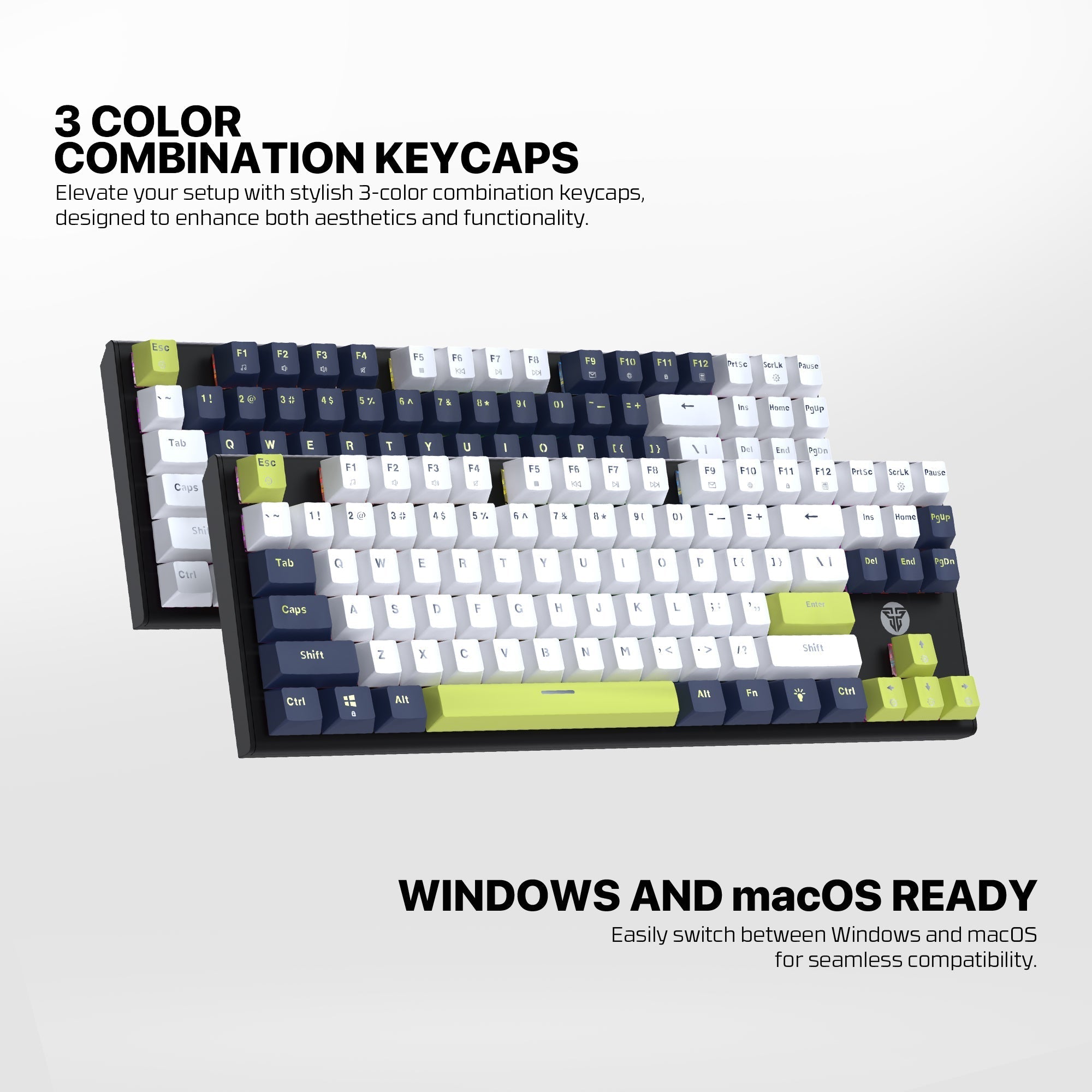 FANTECH ATOM87S MK877S MECHANICAL GAMING KEYBOARD MORI EDITION WHITE Keyboard