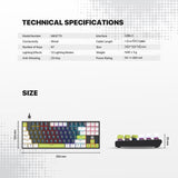 FANTECH ATOM87S MK877S MECHANICAL GAMING KEYBOARD MORI EDITION WHITE Keyboard