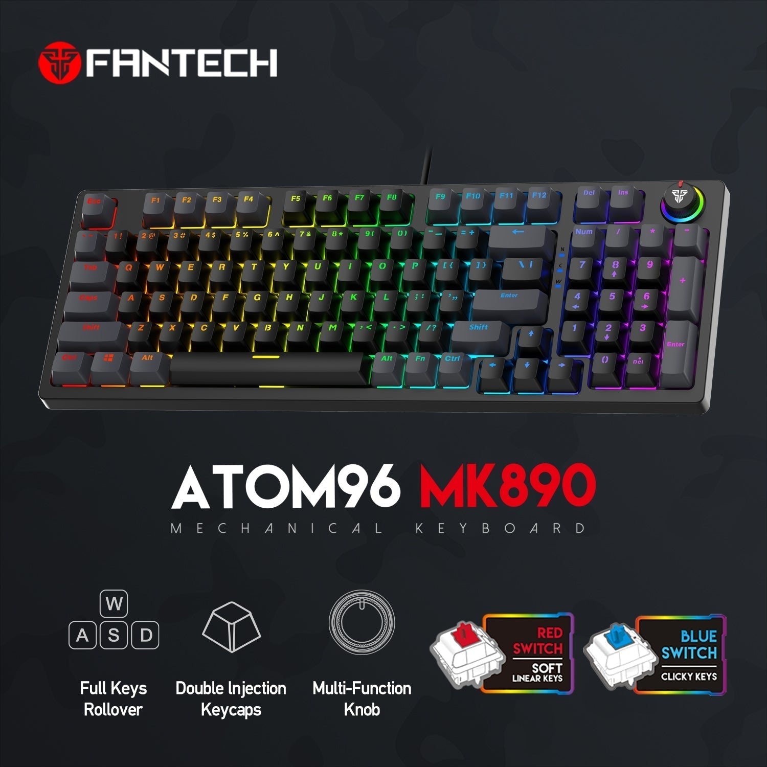 Fantech Atom96 MK890 Mechanical Gaming Keyboard Keyboard