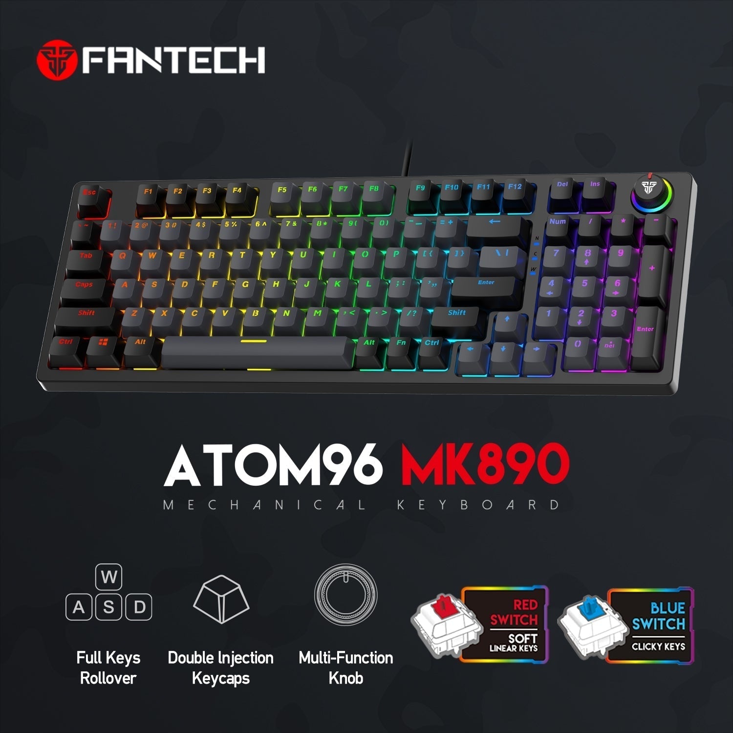 Fantech Atom96 MK890 Mechanical Gaming Keyboard Keyboard