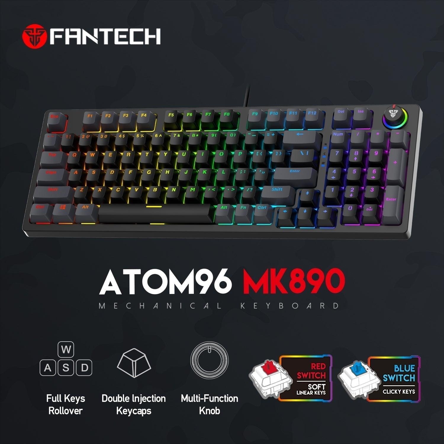 Fantech atom96 mk890 mechanical gaming keyboard - Fun Touch