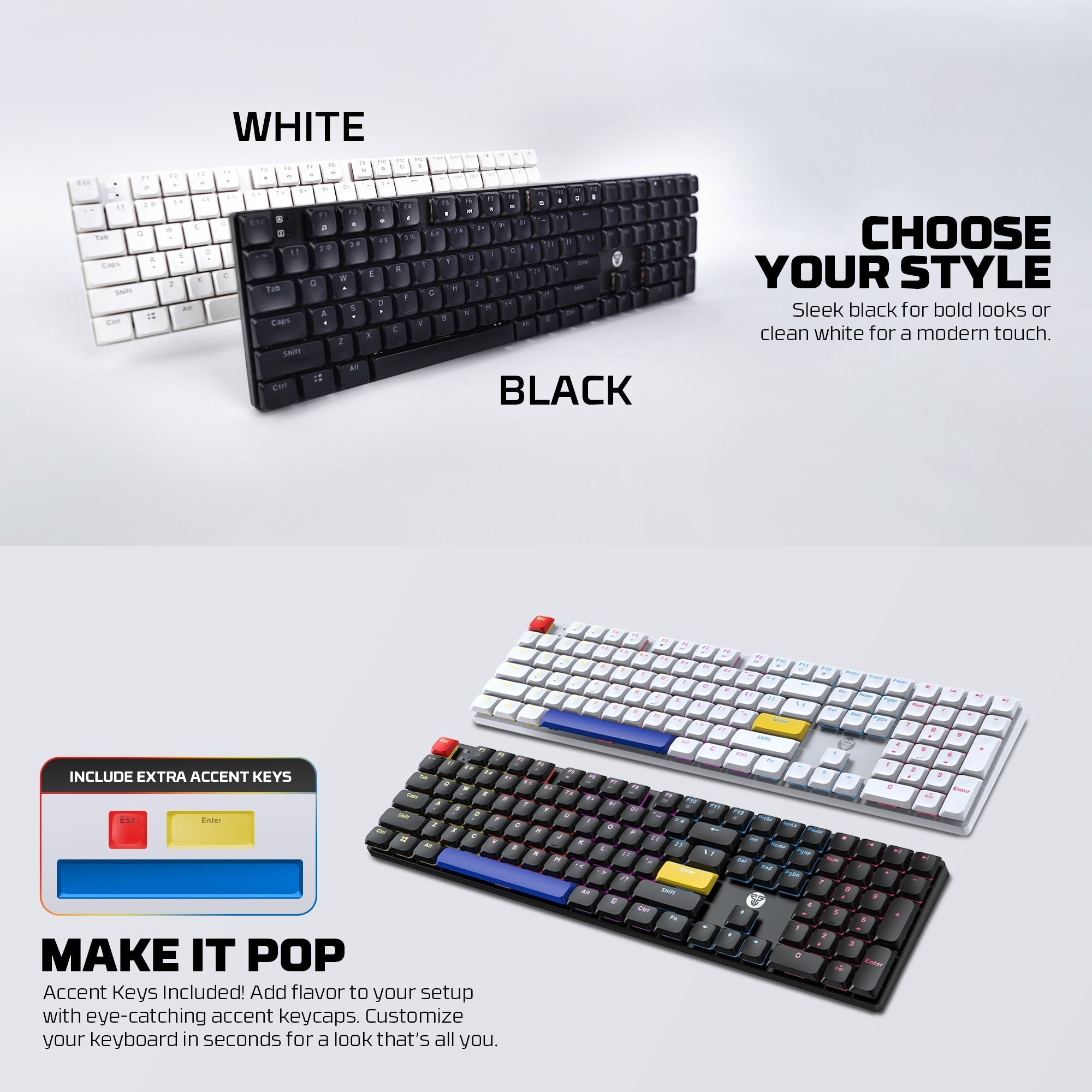FANTECH ATOMAIR108 MK314 MECHANICAL KEYBOARD LOW PROFILE Keyboard