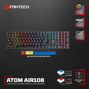 FANTECH ATOMAIR108 MK314 MECHANICAL KEYBOARD LOW PROFILE Keyboard
