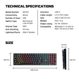 FANTECH ATOMAIR108 MK314 MECHANICAL KEYBOARD LOW PROFILE Keyboard