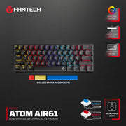 FANTECH ATOMAIR61 MK311 MECHANICAL KEYBOARD LOW PROFILE Keyboard