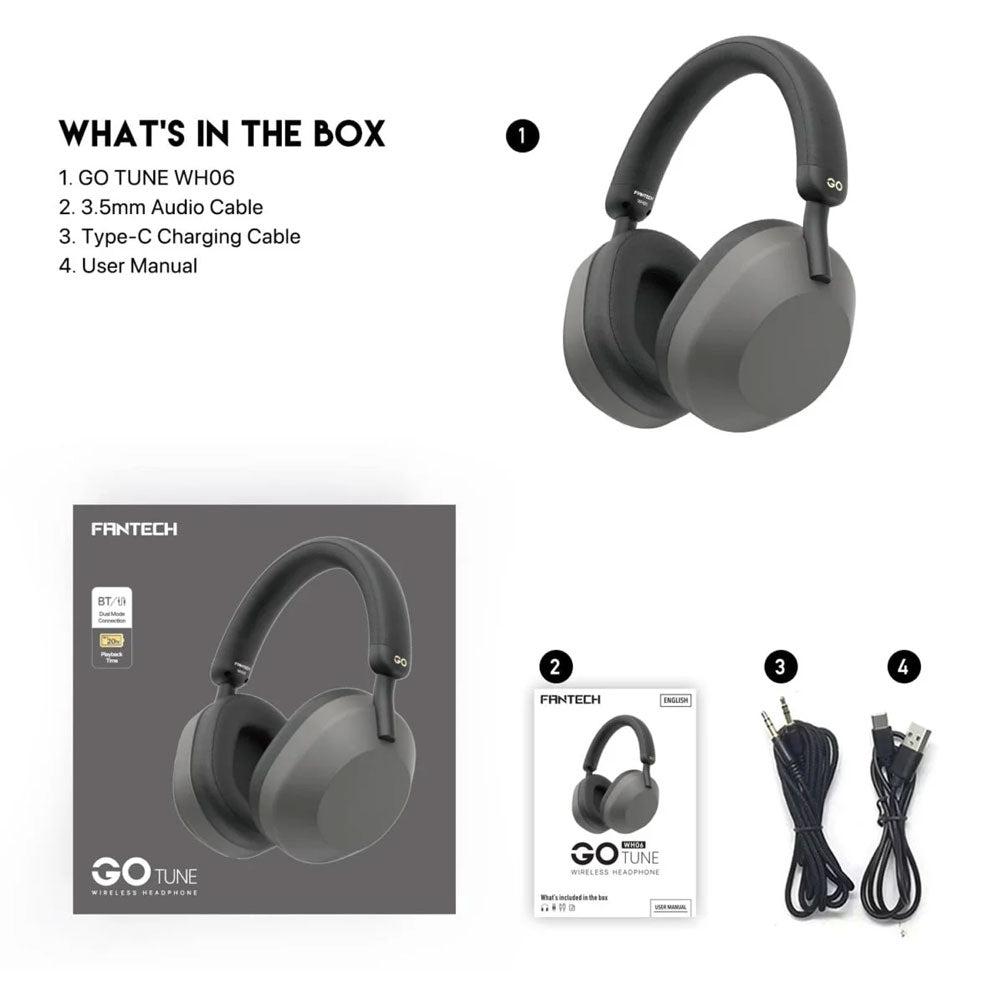 Fantech Bluetooth Dual Mode Headset Wireless GO Tune WH06 New Arrivals