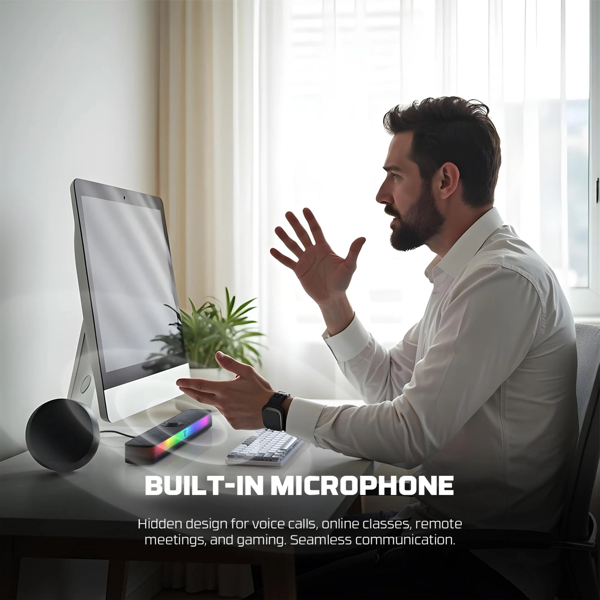 Fantech bs151 bluetooth 5.3 portable dual mode built in microphone gaming