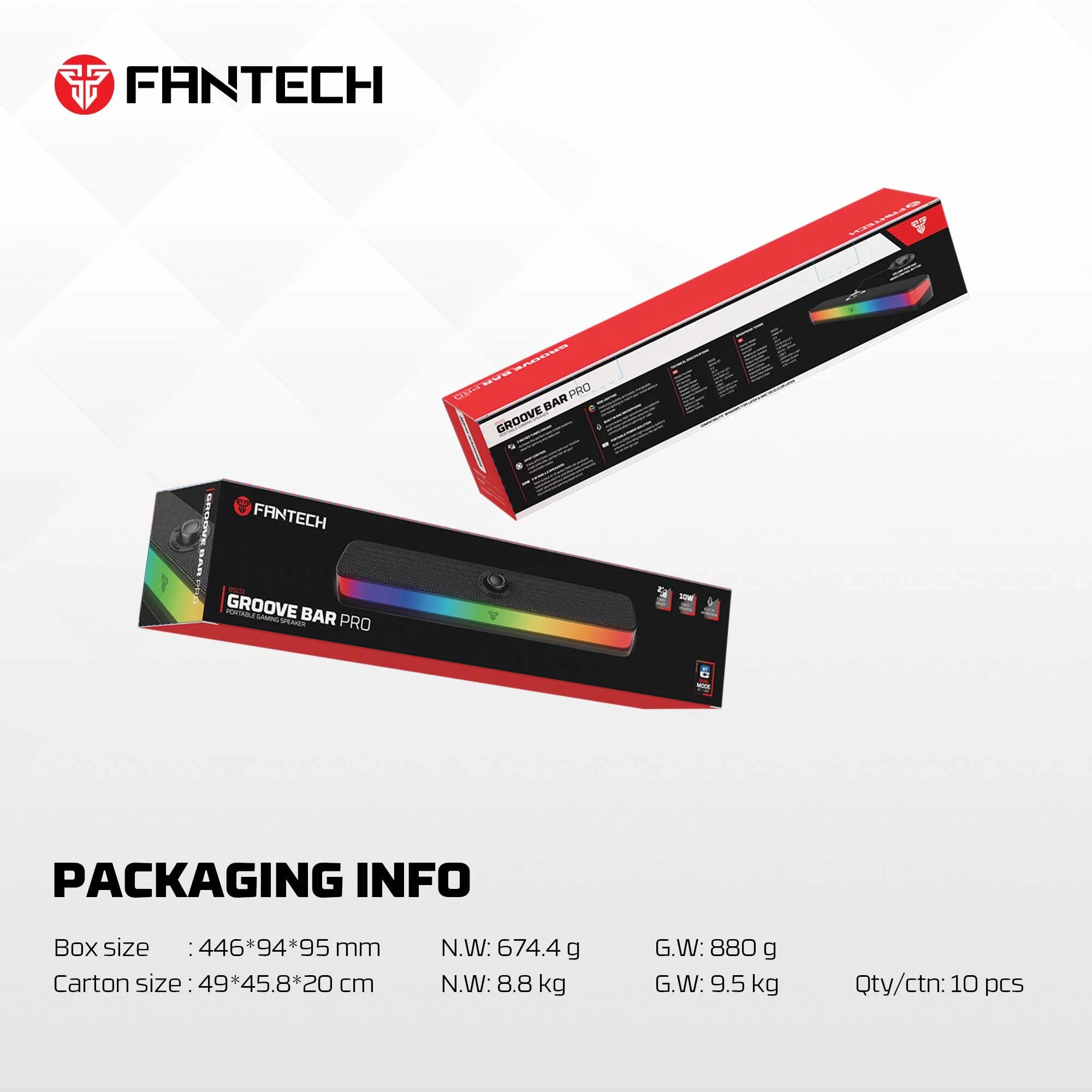 Fantech bs151 bluetooth 5.3 portable dual mode built in microphone gaming