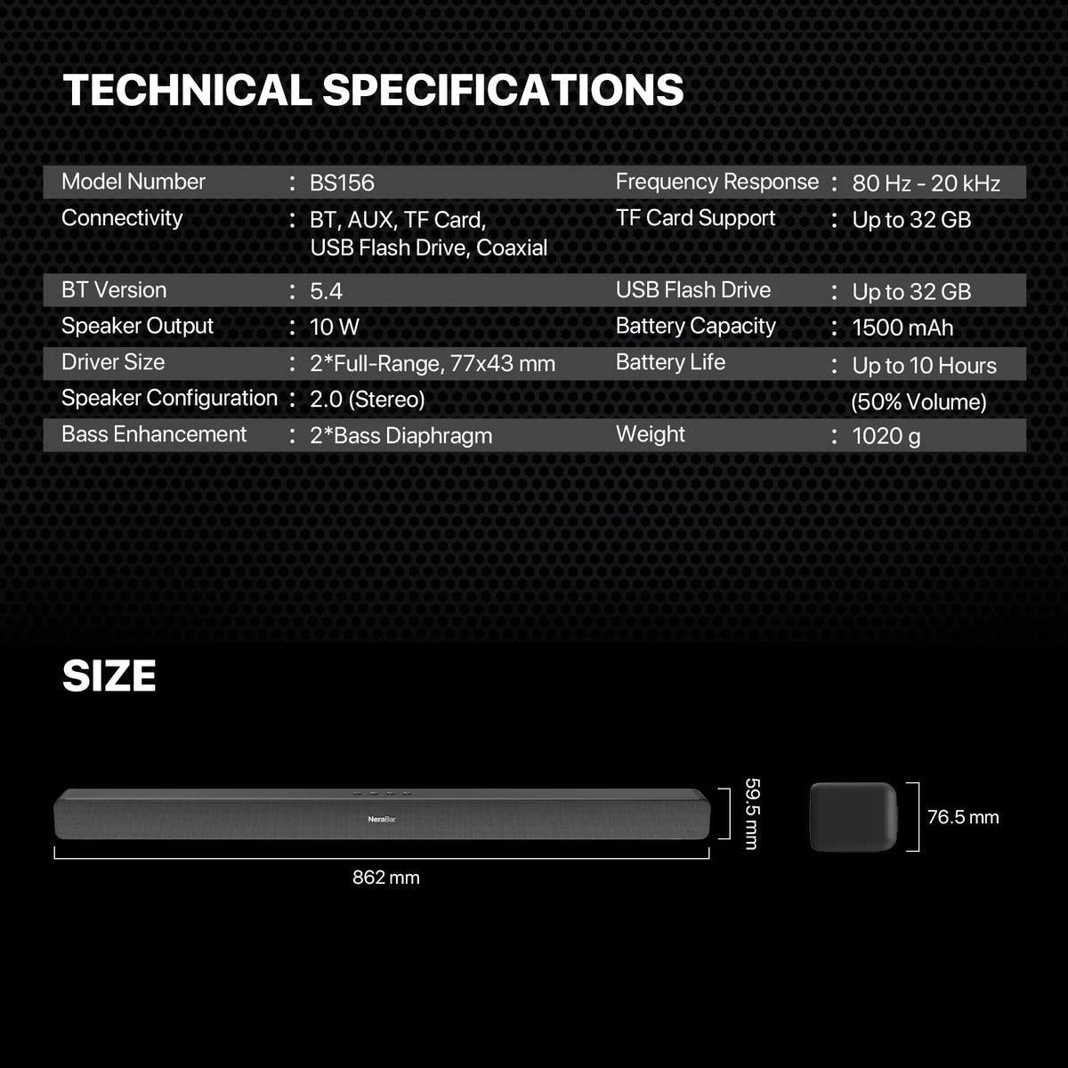 Fantech bs156 nerabar soundbar speaker