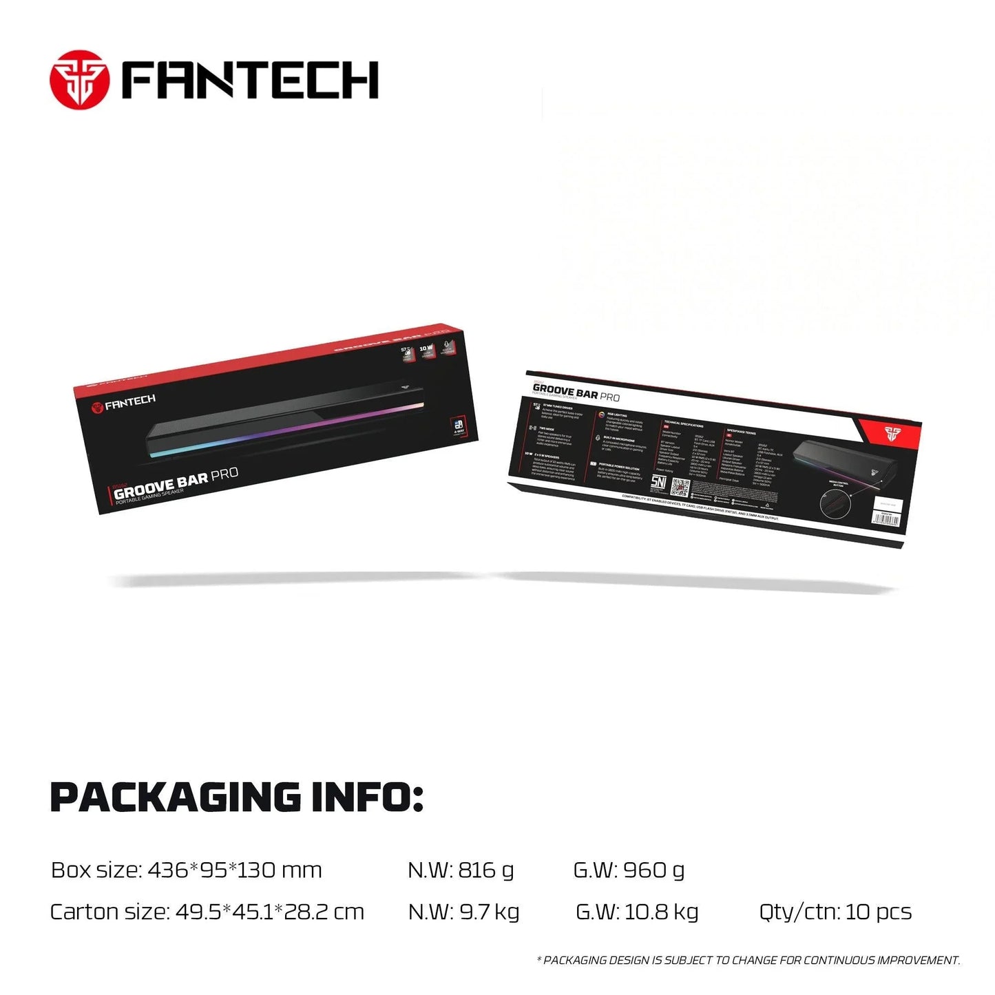 Fantech bs162 groove bar pro portable gaming speaker speakers